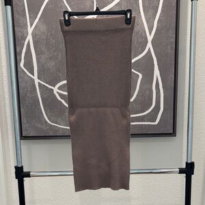 Zara Taupe Pencil Skirt